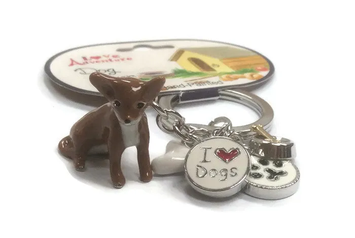 Chihuahua dog breed 3D keyring