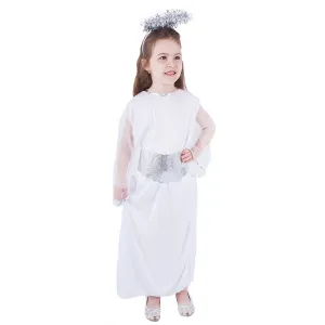 Children's costume angel with halo and belt (S)