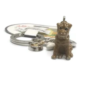 Chinese sharpei dog breed 3D keyring