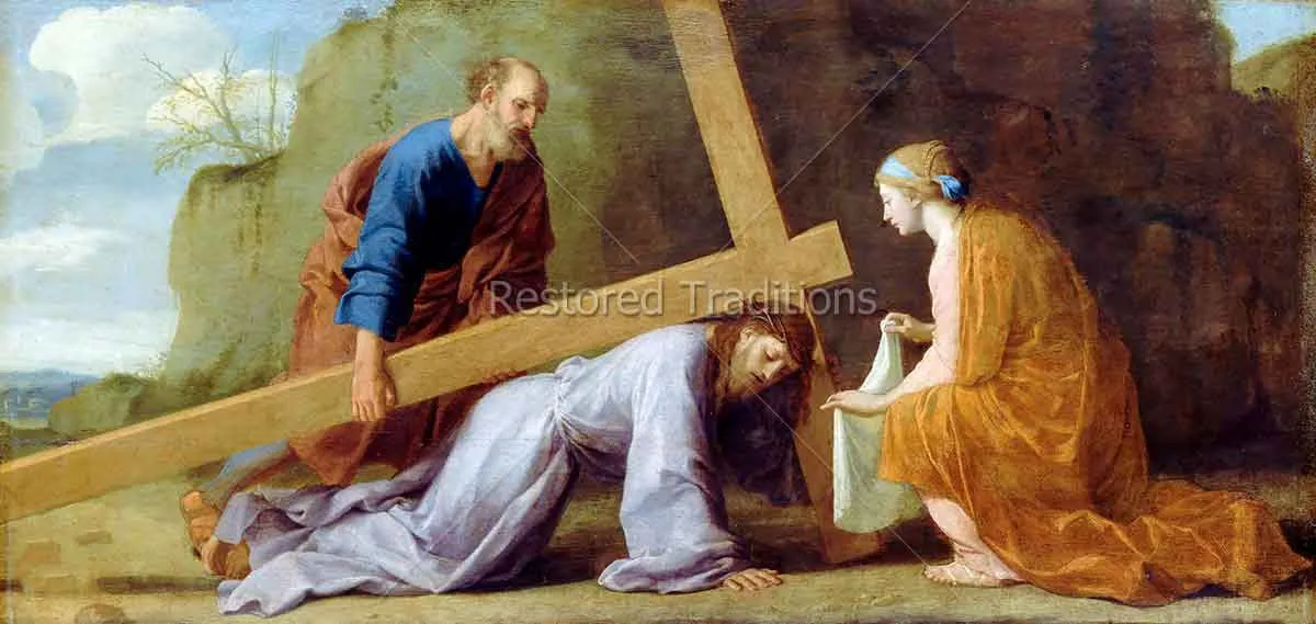 Christ Carrying the Cross and Meeting Veronica – Le Sueur