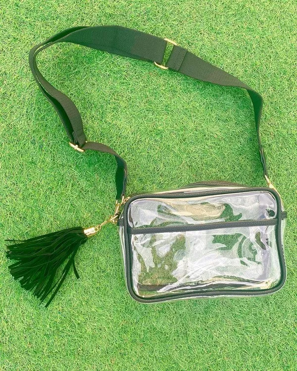 Clear Tassel Crossbody Bag