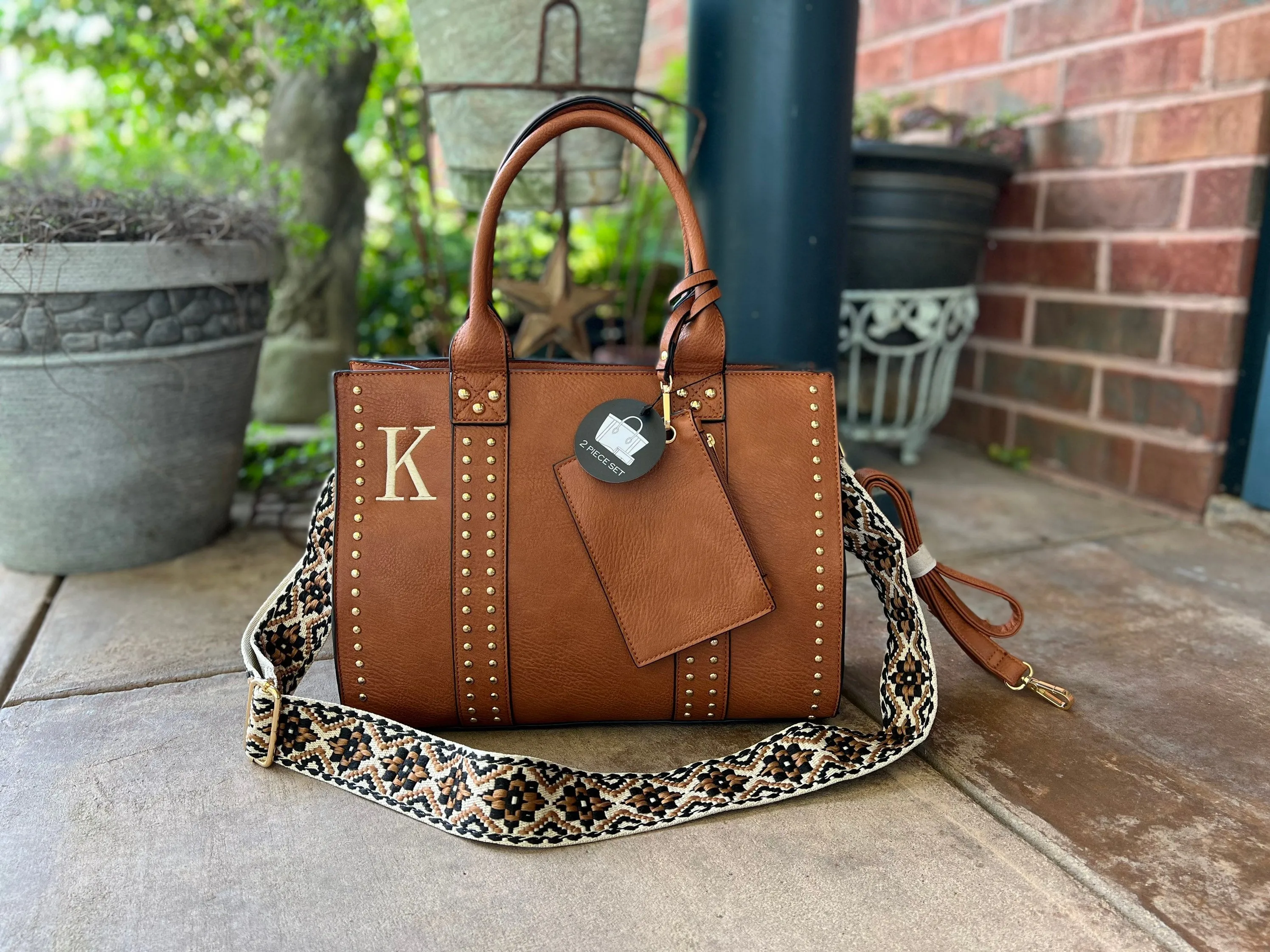 Conceal Carry Crossbody Tote, Vegan Leather Pocketbook, Monogrammed Purse, Gun Handbag, Personalized Conceal Carry bag, Crossbody bag