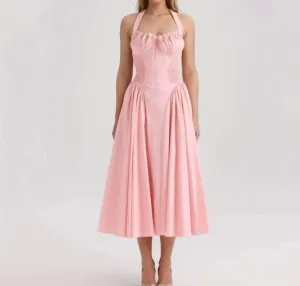 Corset Halter Stylish Midi Dress