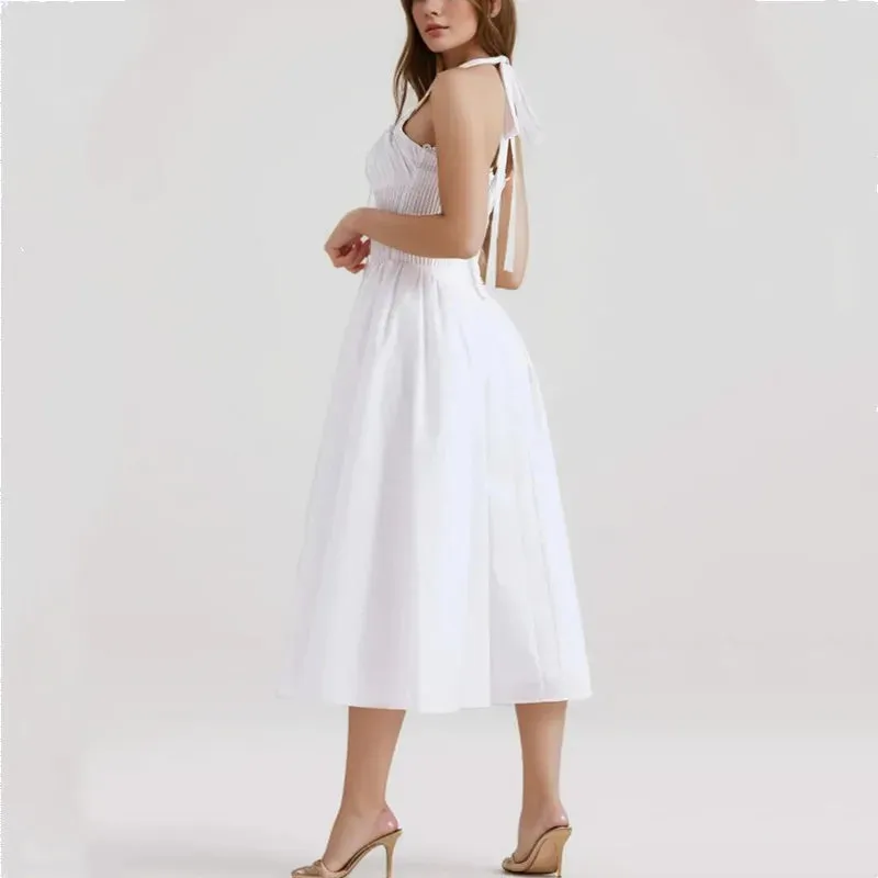 Corset Halter Stylish Midi Dress