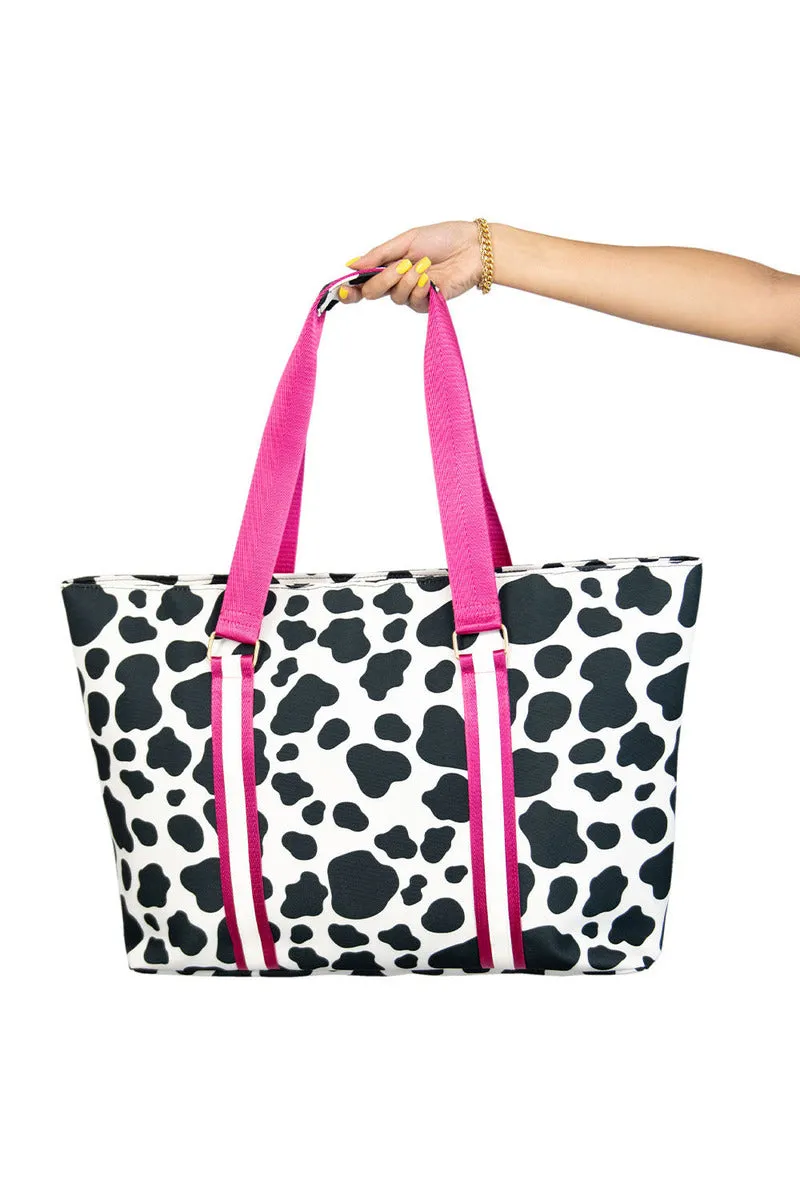 Cow Print Purse Tote Bag