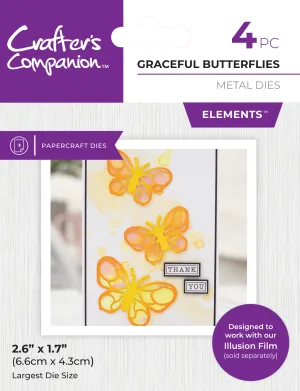 Crafter's Companion Metal Die Graceful Butterflies