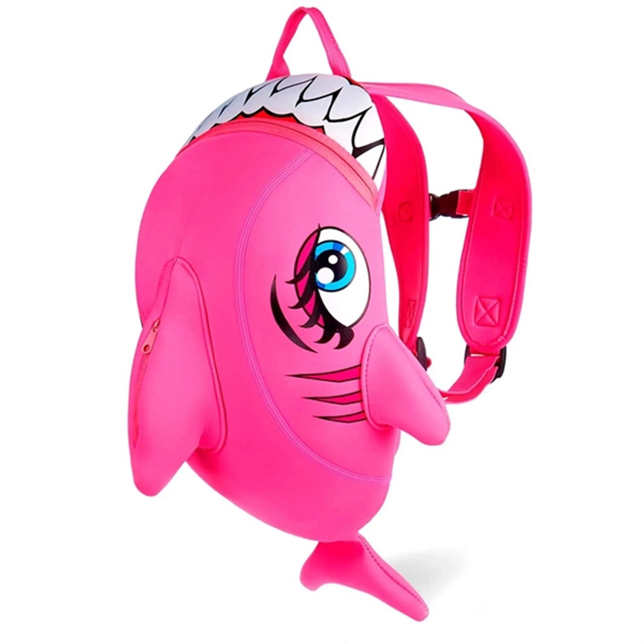 Crazy Safety Shark Backpack Pink