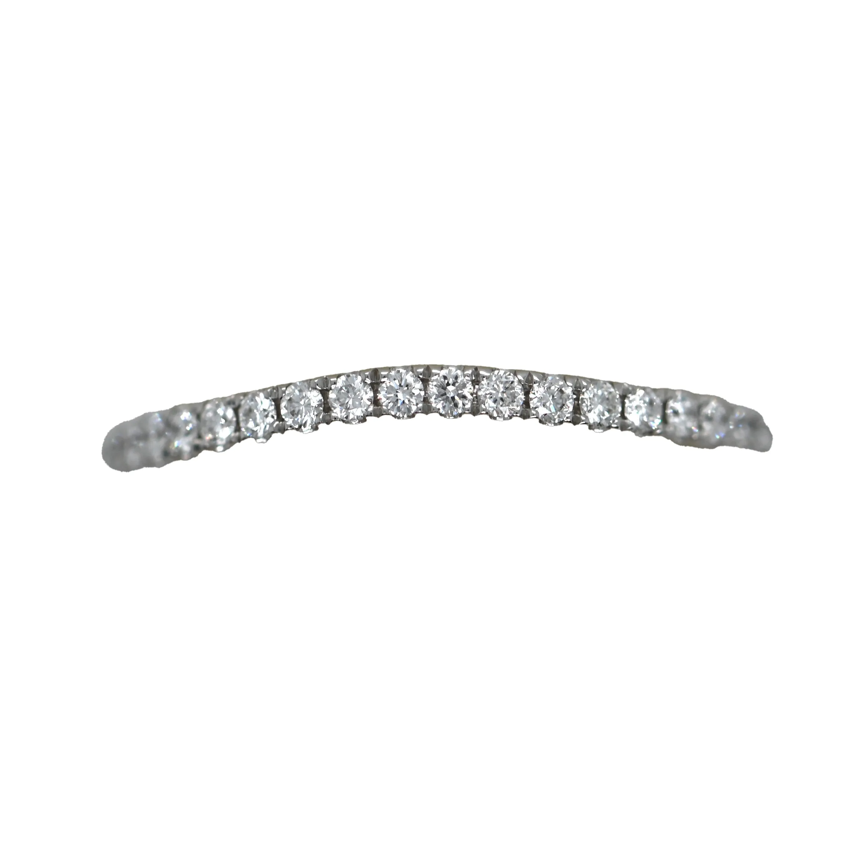 Curved Pave Diamond Anniversary Band