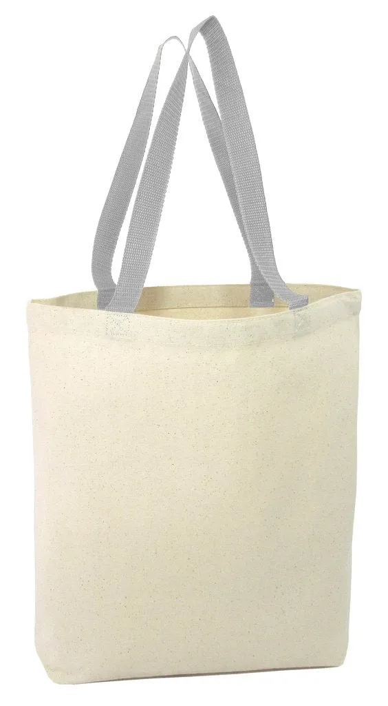 Custom Heavy Cotton Canvas Tote Bag With Contrast Handles