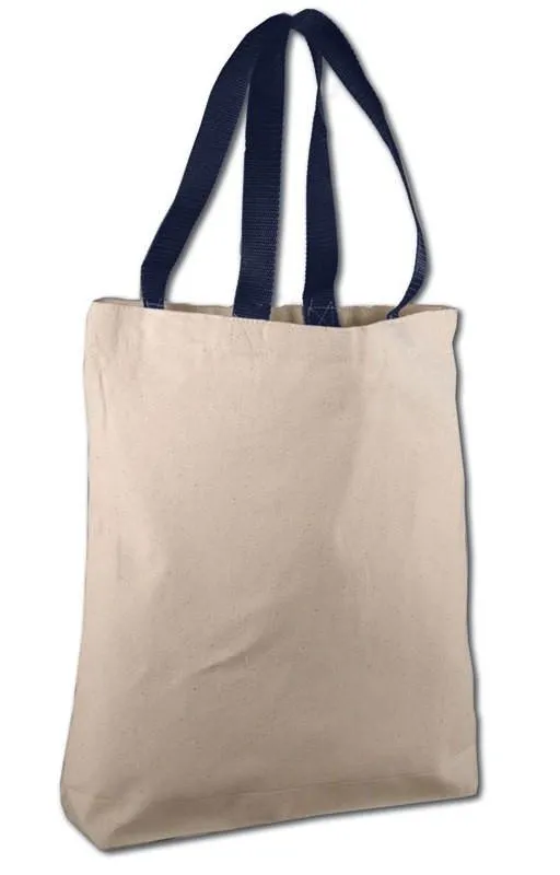 Custom Heavy Cotton Canvas Tote Bag With Contrast Handles