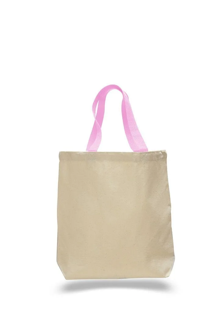 Custom Heavy Cotton Canvas Tote Bag With Contrast Handles