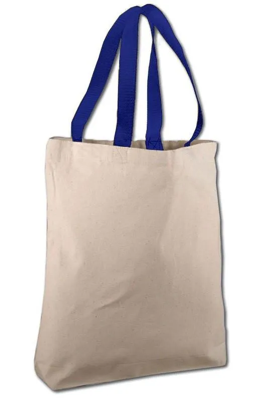 Custom Heavy Cotton Canvas Tote Bag With Contrast Handles