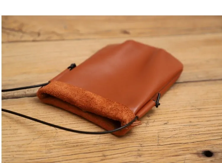 Cute Black LEATHER Side Bag Phone WOMEN SHOULDER BAG Slim Phone Crossbody Pouch FOR WOMEN