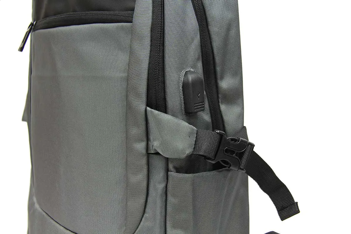 Debonair Waterproof Laptop Backpack with USB Charging Port