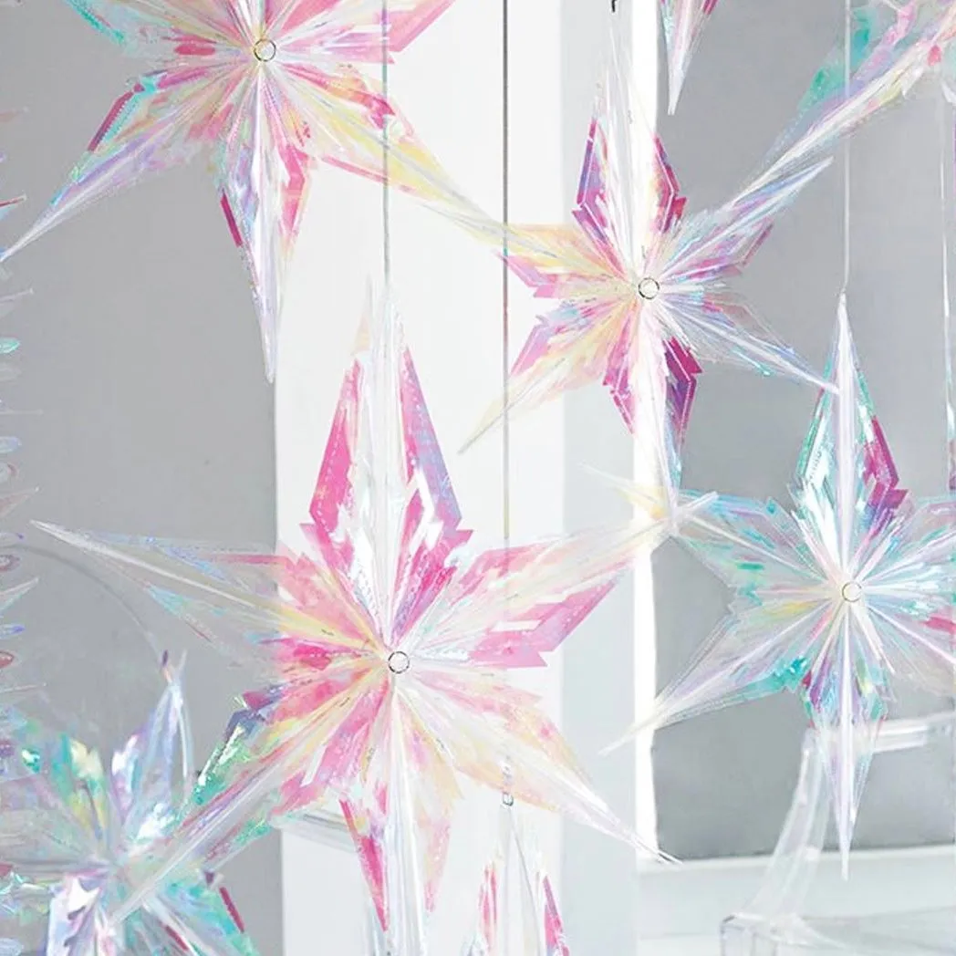 Decedant Decs Iridescent Star Decorations