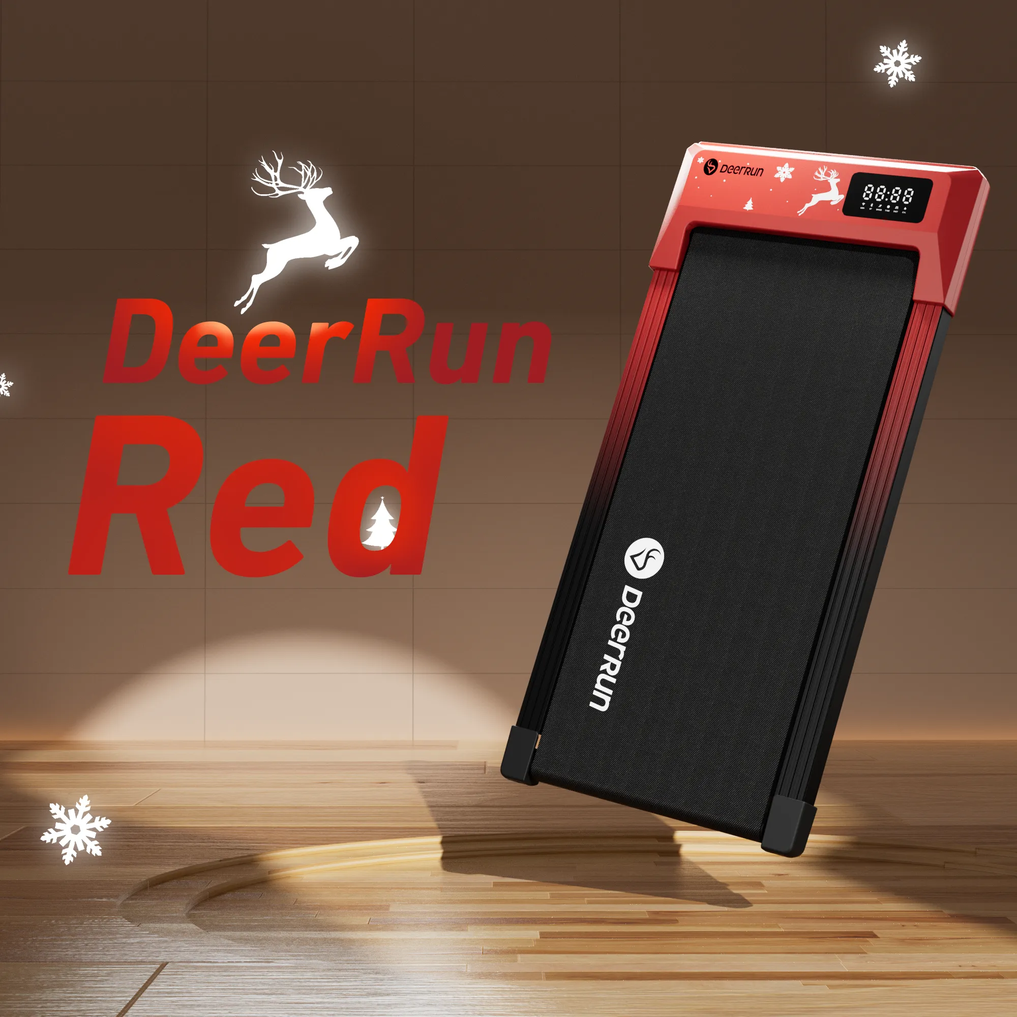 DeerRun Brand Red Under Desk Limited Edition Treadmill with Remote Control - Only Sold on Official Store