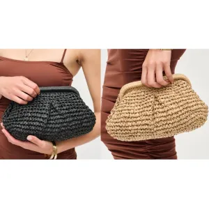 Delfinia Straw Clutch