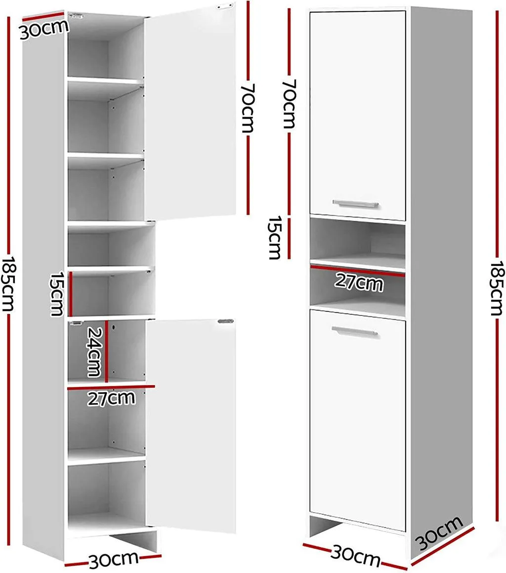 Double Cabinet Bathroom Rack