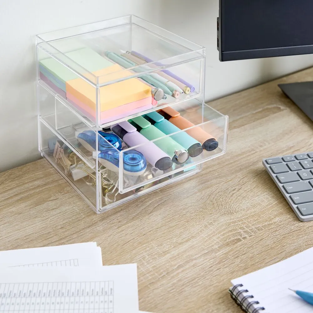 Drawers - Glasses - 3 Drawer Clear