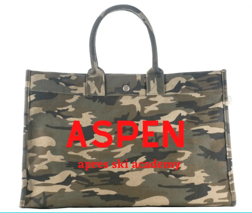 East West Bag: Green Camo - APRÉS SKI ACADEMY ASPEN