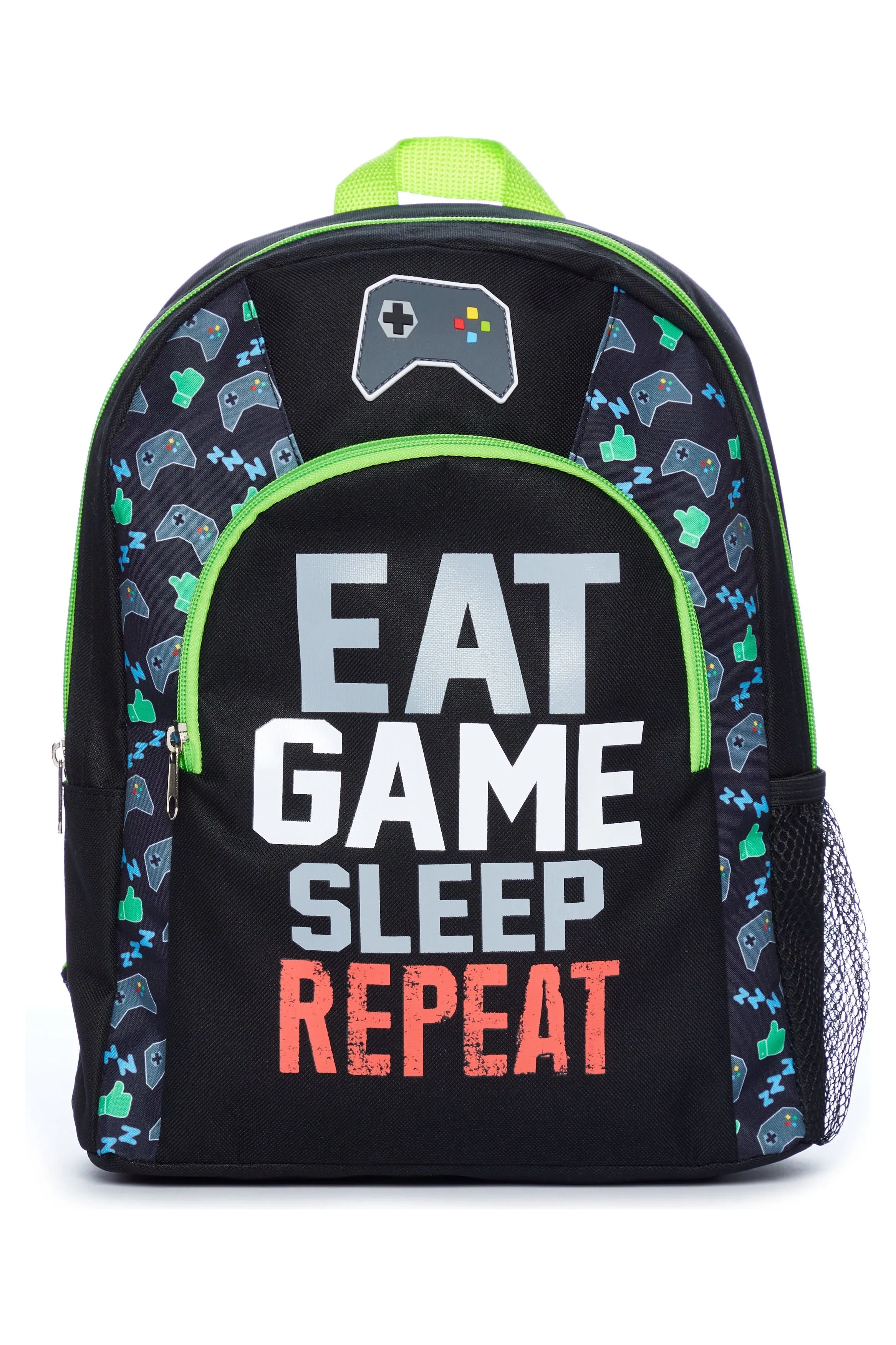 Eat Game Sleep Repeat School Bag And Lunch bag 2 Piece, Kids Boys Gamer Backpack