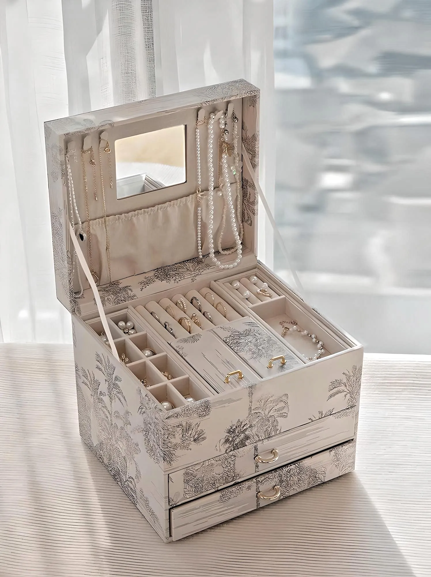 Elegance Floral Jewelry Organizer