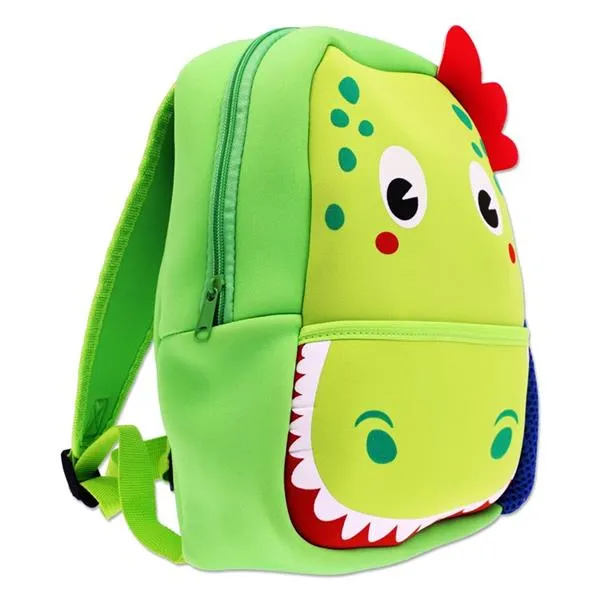 Emotionery Neoprene Cute Animal Junior School Bag - Dinosaur