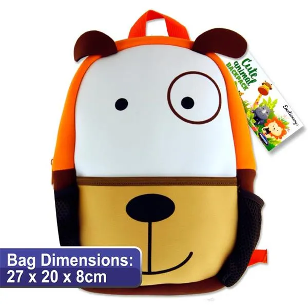 Emotionery Neoprene Cute Animal Junior School Bag - Dog