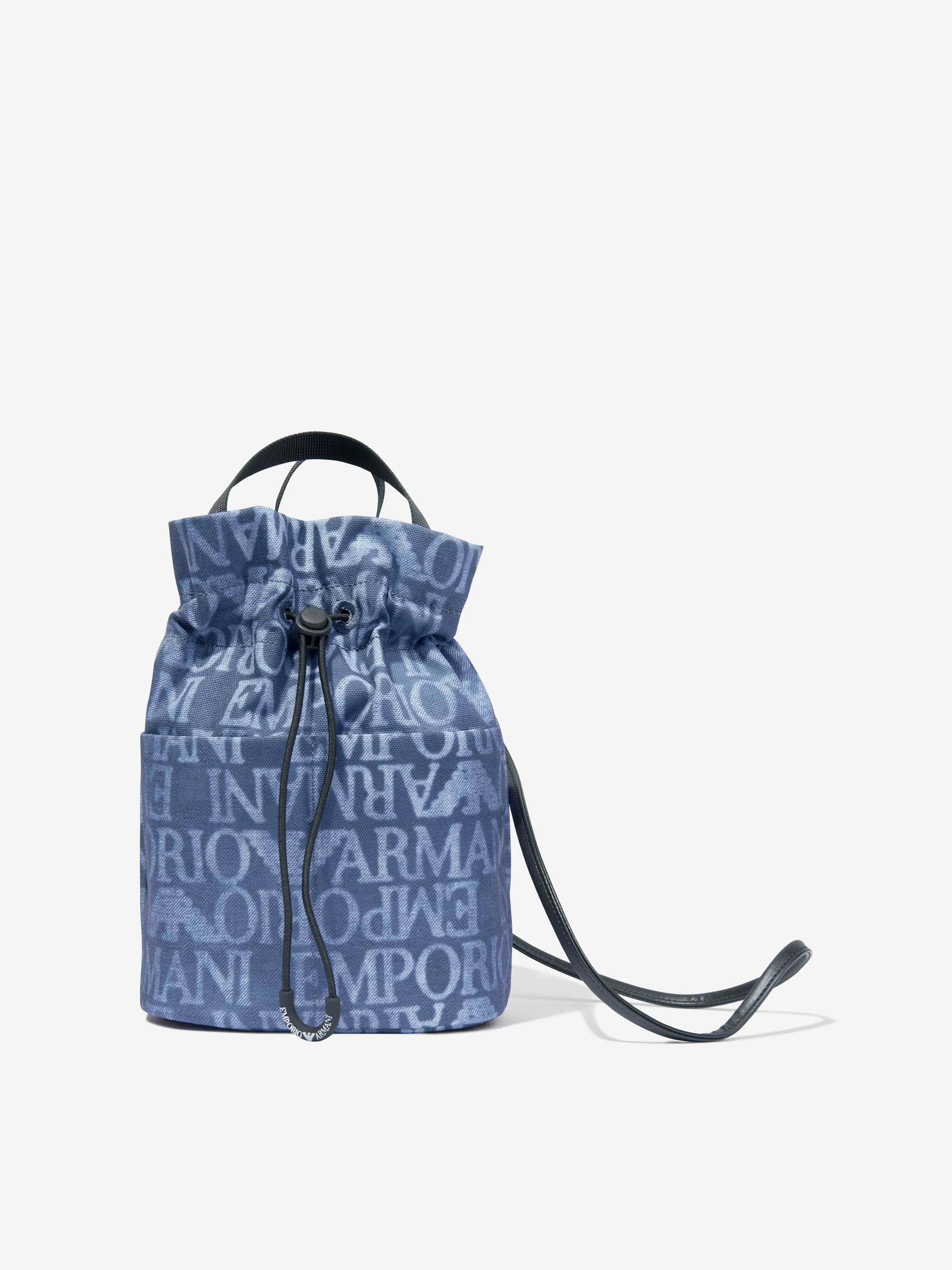 Emporio Armani Girls Logo Bucket Bag in Blue