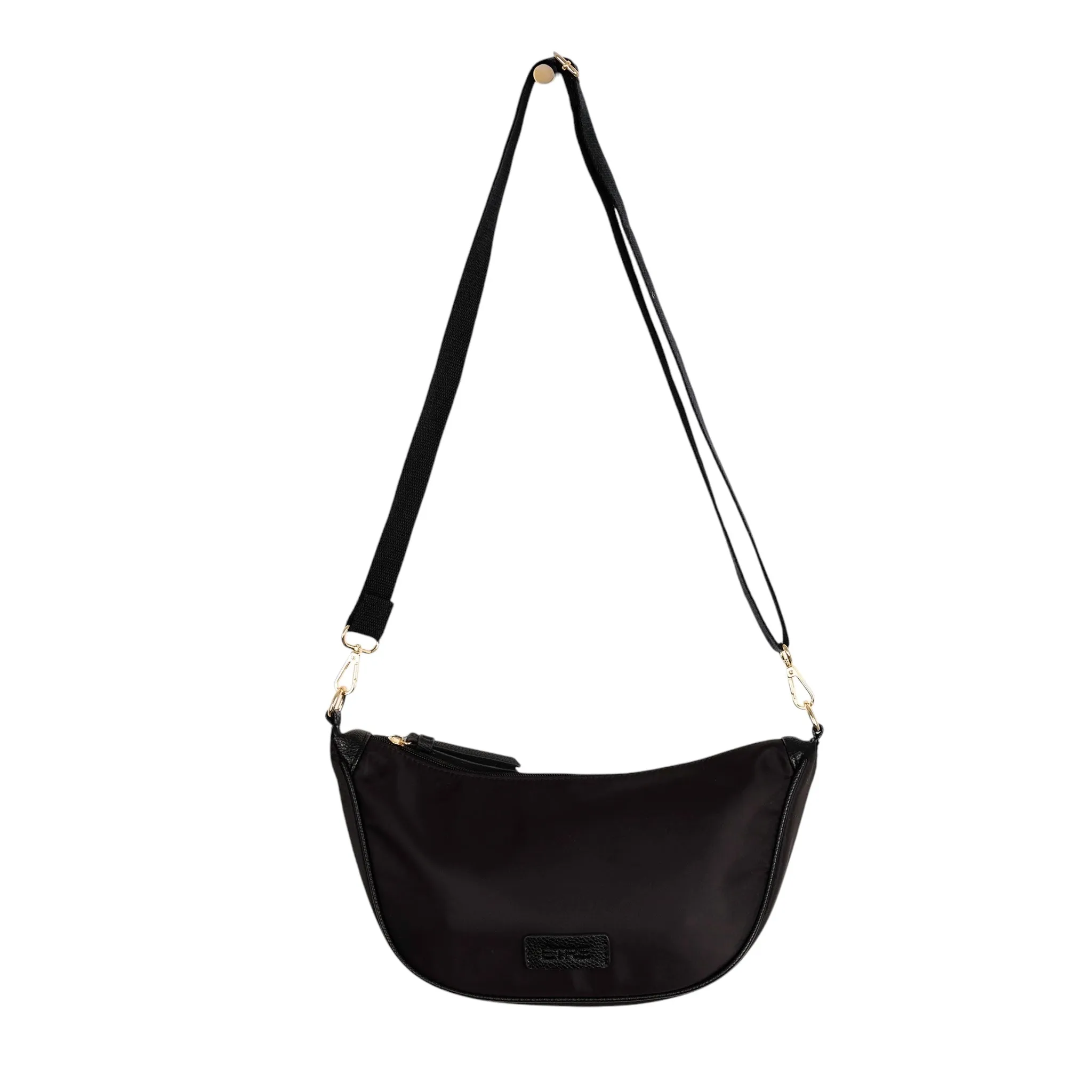 Etre Quinn Nylon Half Moon Crossbody Bag Black