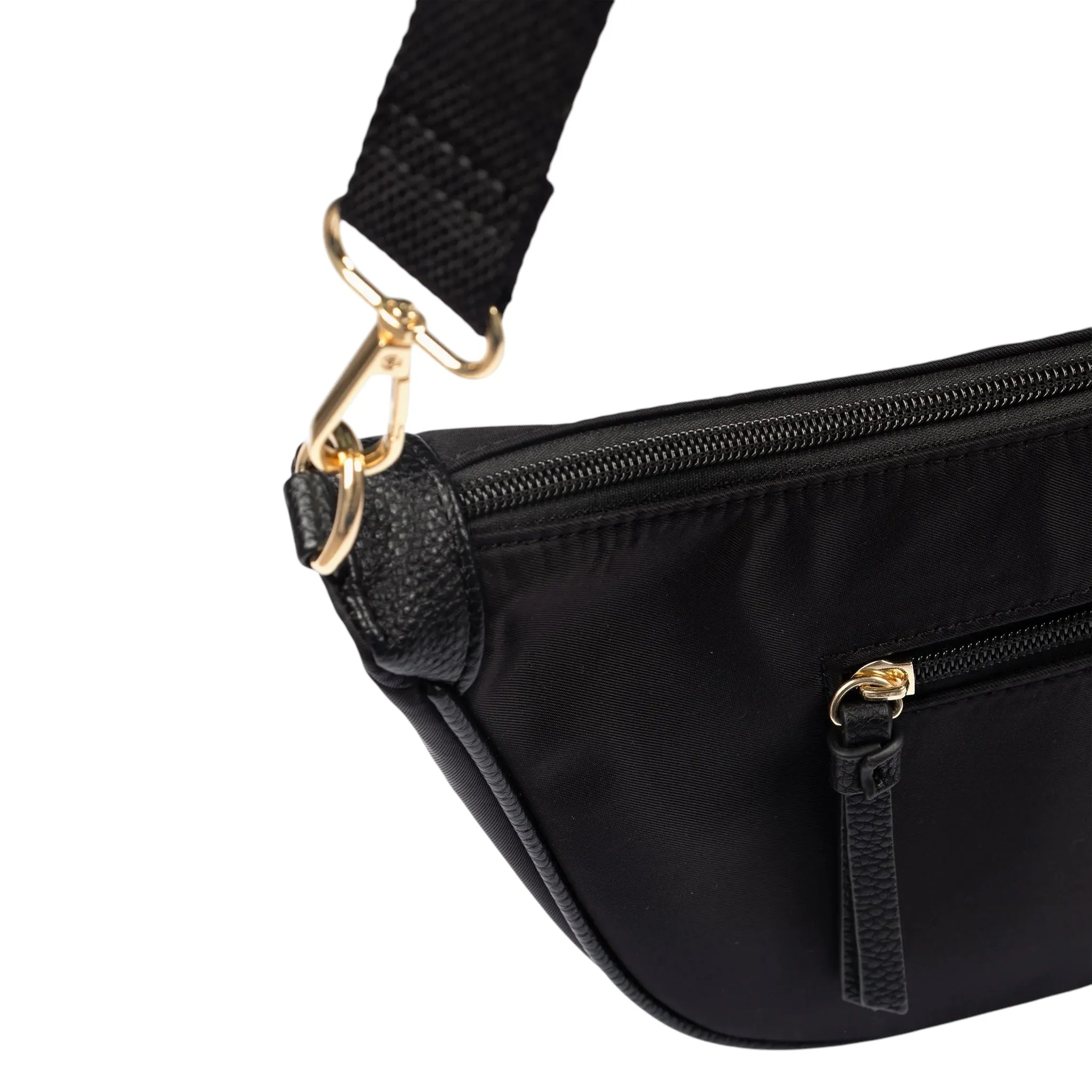 Etre Quinn Nylon Half Moon Crossbody Bag Black