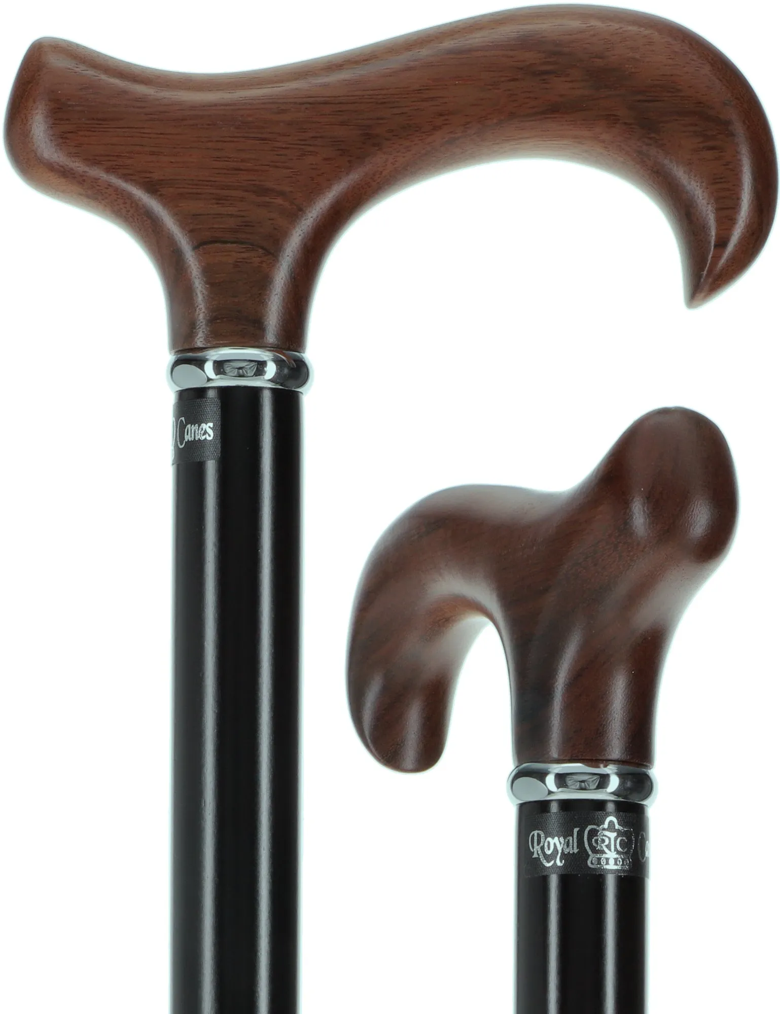 Exotic Wood Ovangkol Derby Cane: Sleek Black Beechwood Shaft