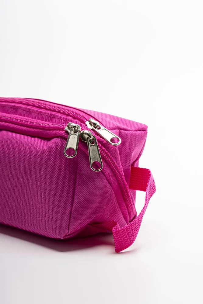 Extra Wide Pencil Bag Pink