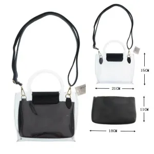 Fashion See Through Crossbody With Pouch Bag 2184 (6 units)