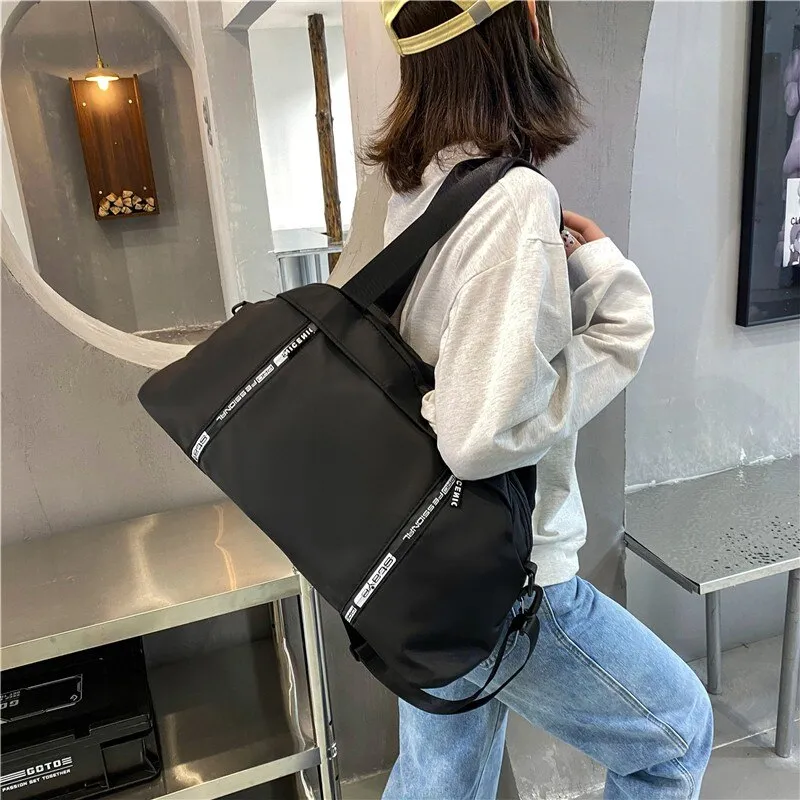 Fashion Women's Bag Trendy Solid Color Travel Bags For Girls Large Capacity Yoga Bags Waterproof Oxford Cloth Sports Gym Bags