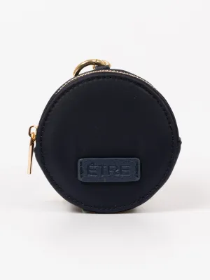 Finley Round Coin Purse - Black, Nylon