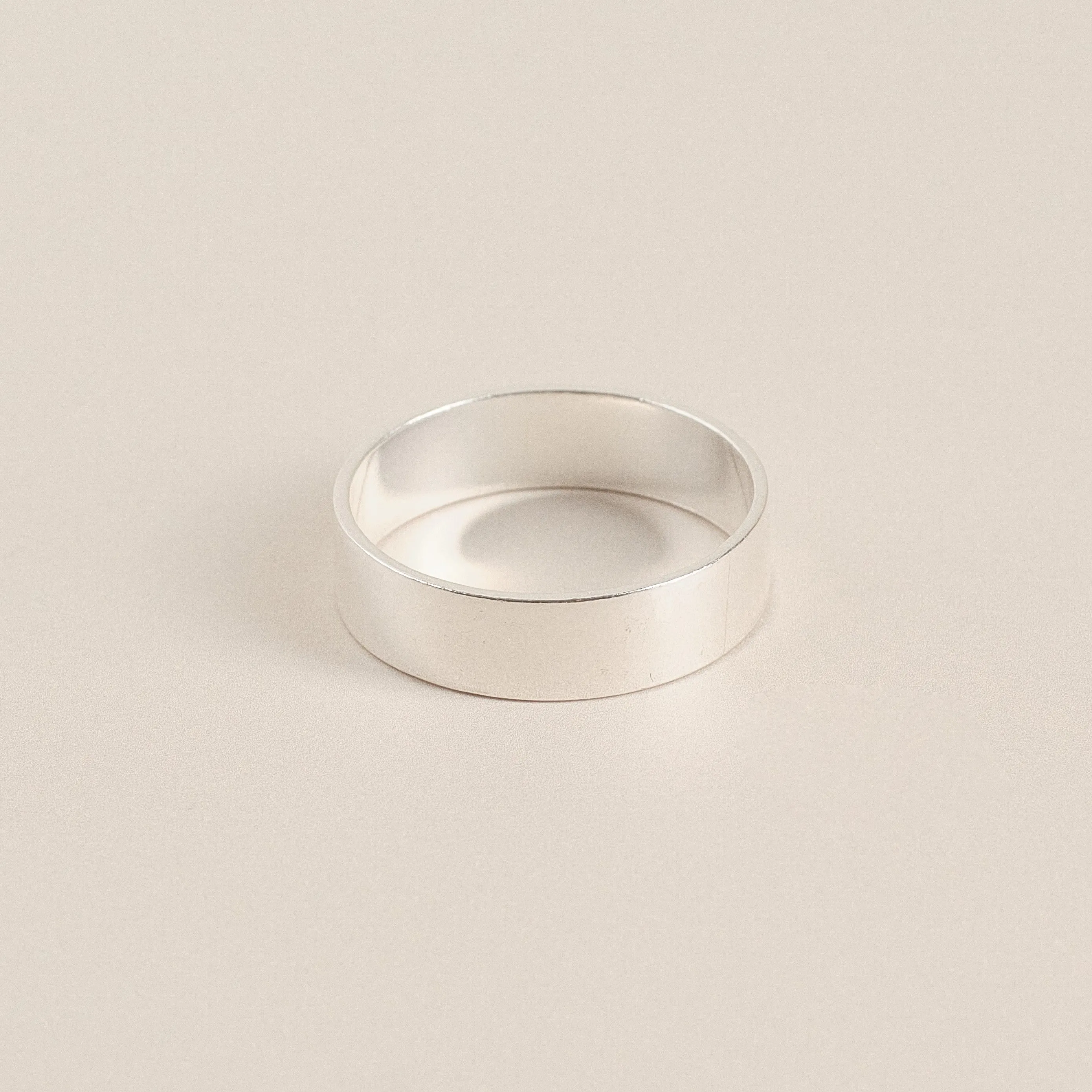 Flat 999 Plain Ring 6mm N