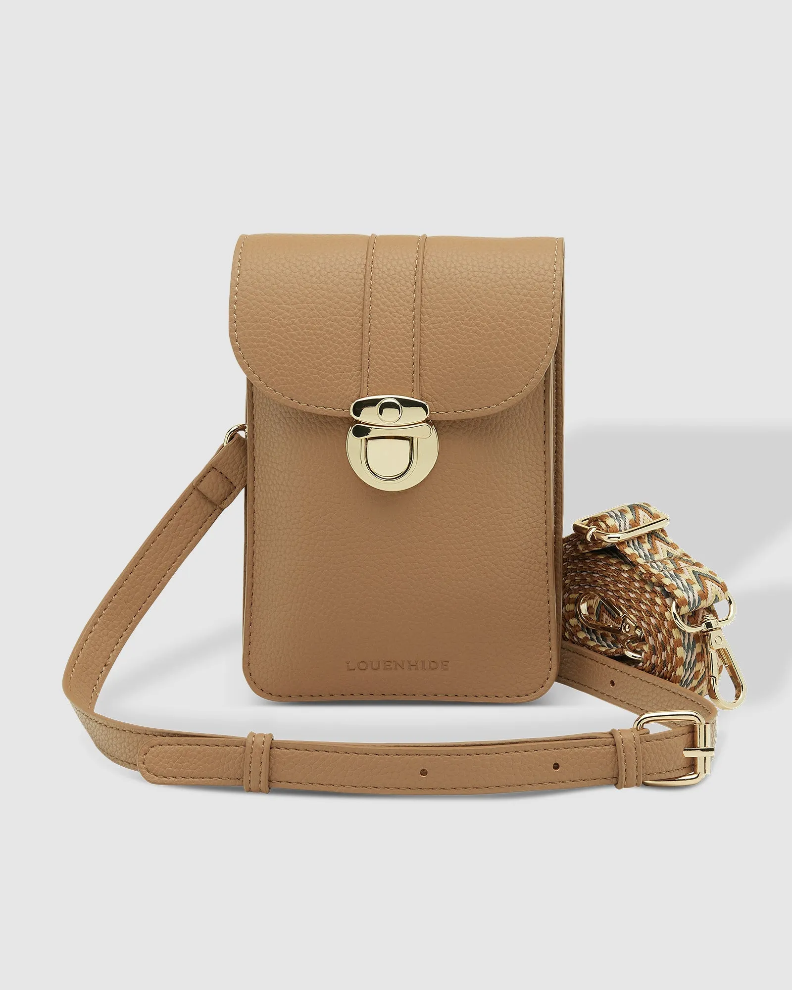 FONTAINE PHONE CROSSBODY BAG LATTE