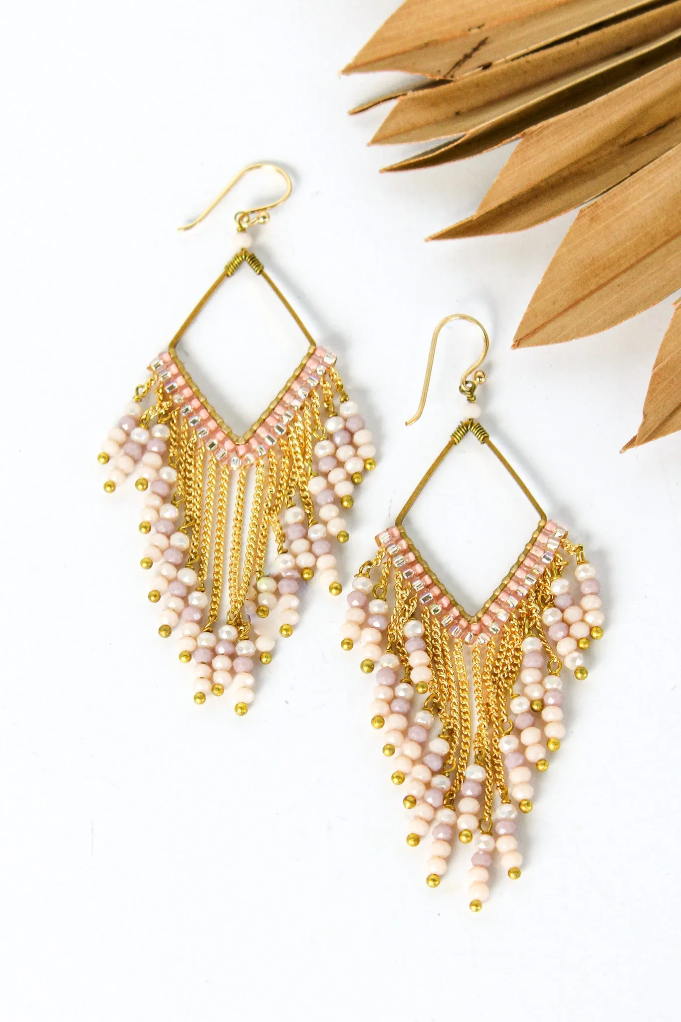 Fringe Thai Crystal Earrings