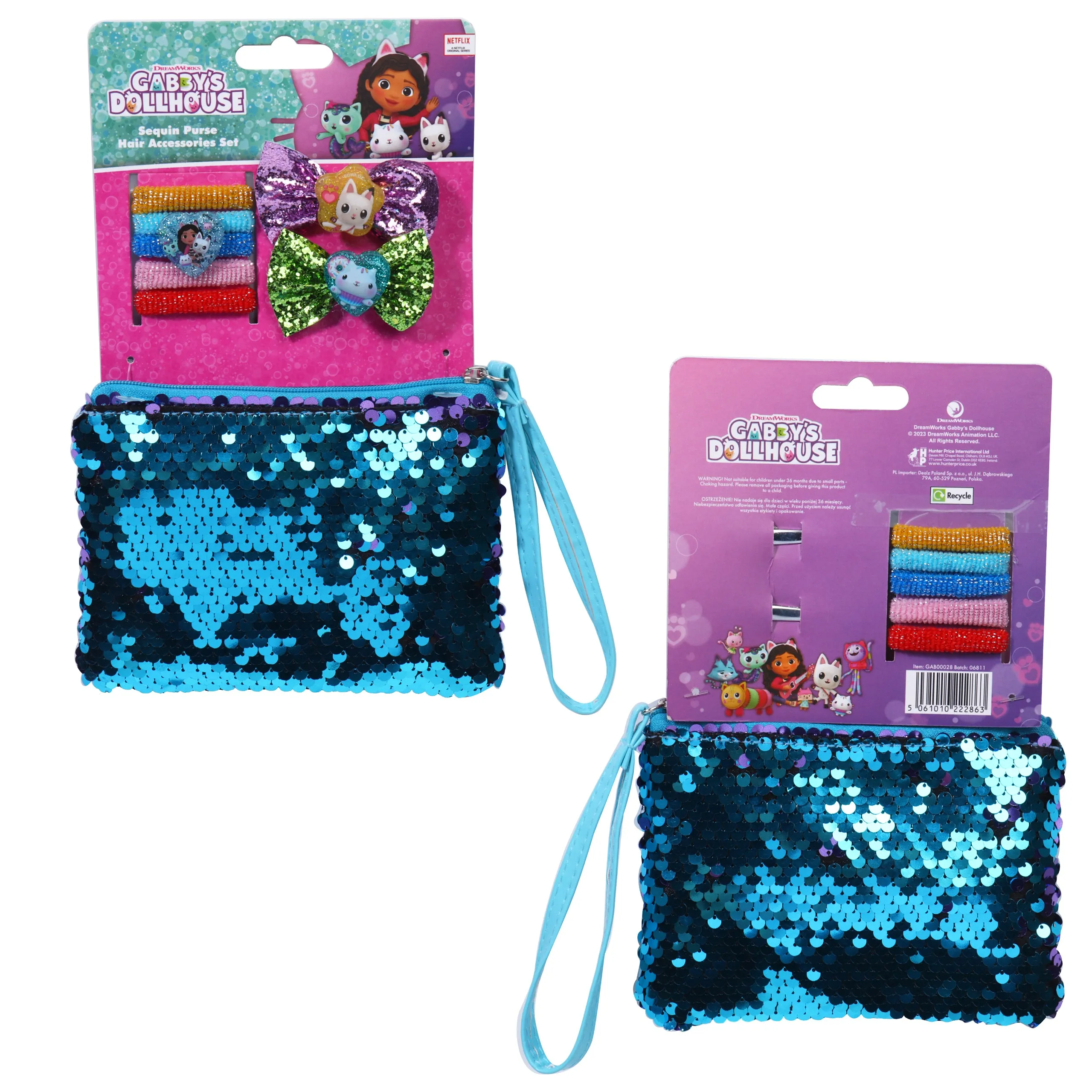 Gabby's Dollhouse Hair Accessory and Purse Set