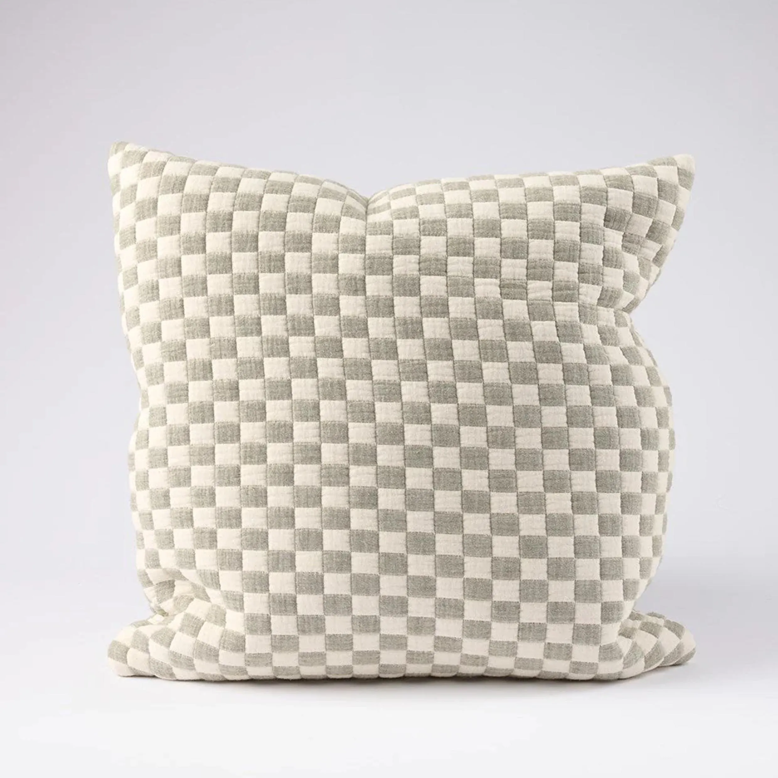 Gambit Cushion | White/Pistachio 50 x 50cm