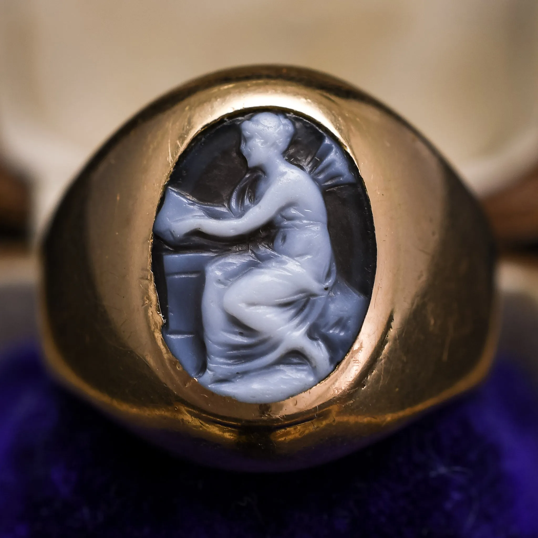 Georgian Psyche Cameo Signet Ring