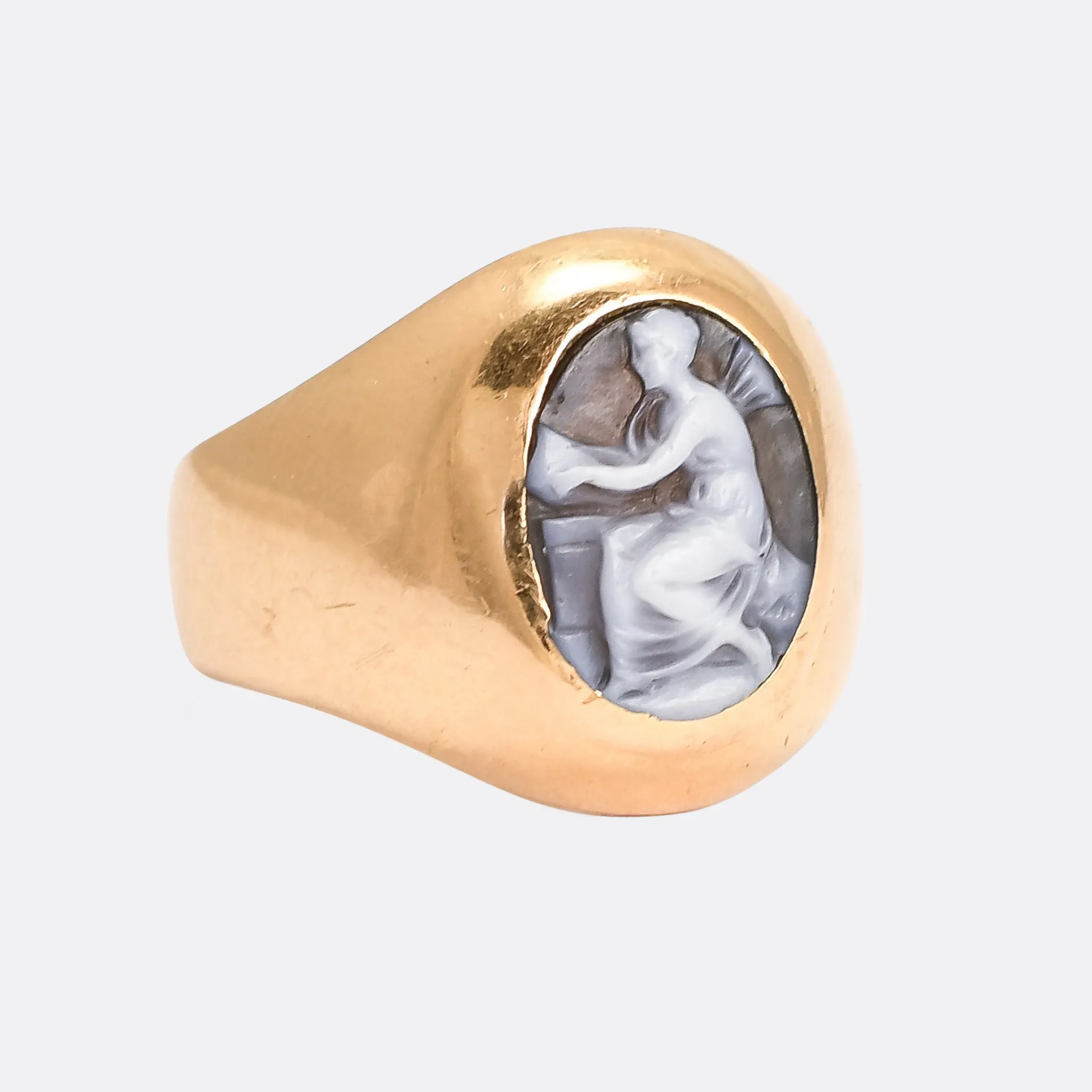 Georgian Psyche Cameo Signet Ring