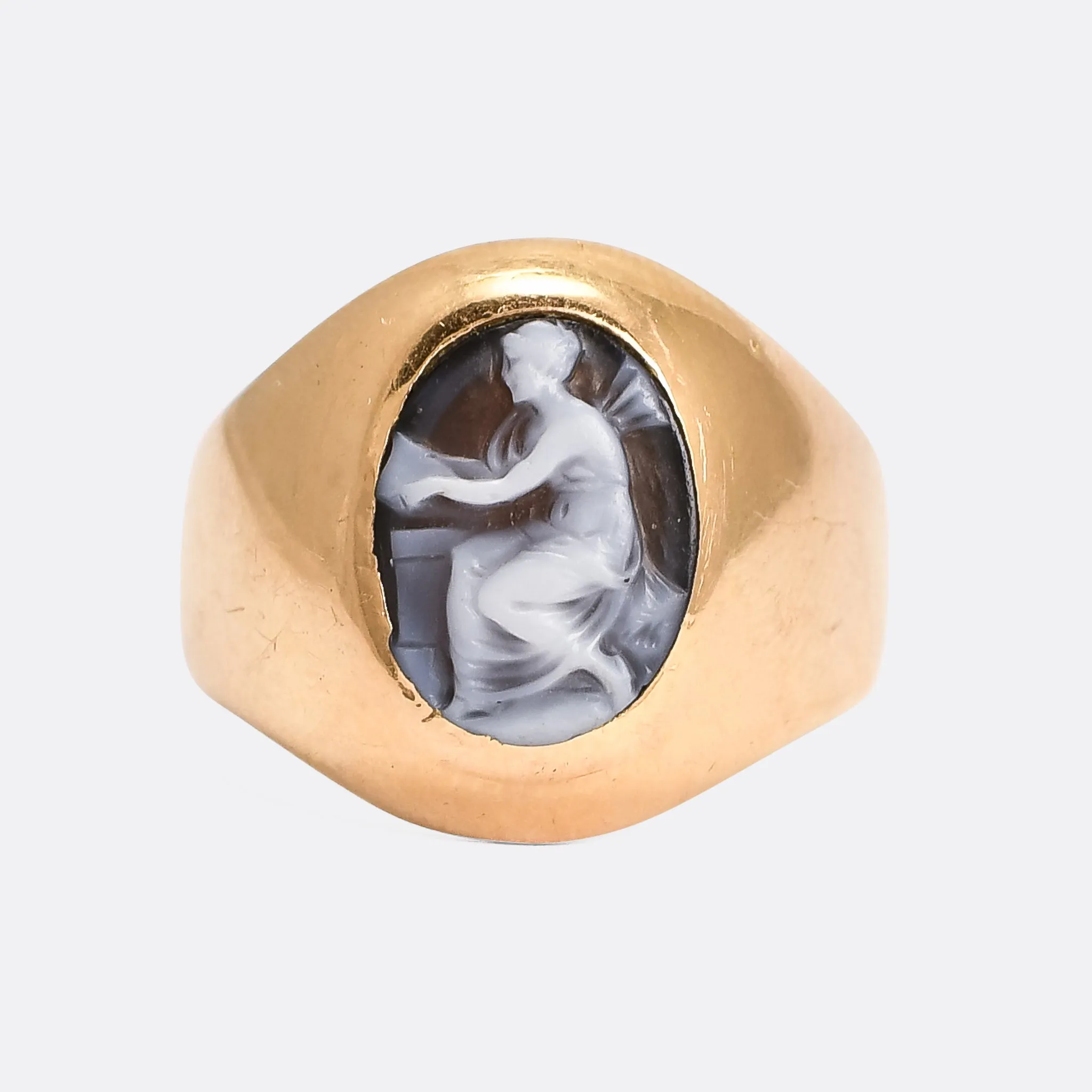 Georgian Psyche Cameo Signet Ring