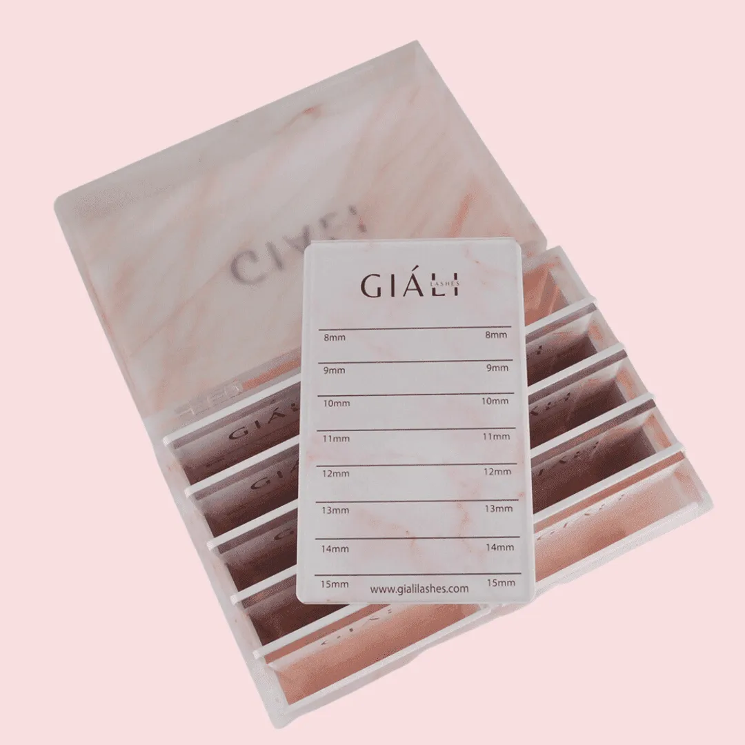 Giali Lashes 10 Tile Hygienic Acrylic Lash Tile Storage Unit Pink Marble