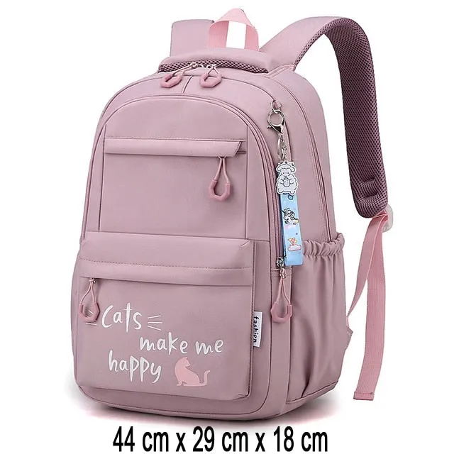 Girl Children Backpack School Bag Back Pack Pink For Kid Child Teenage Schoolbag Primary Kawaii Cute Waterproof Little Class Kit