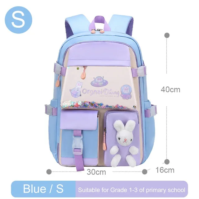 Girl Children Backpack School Bag Back Pack Pink For Kid Child Teenage Schoolbag Primary Kawaii Cute Waterproof Little Class Kit