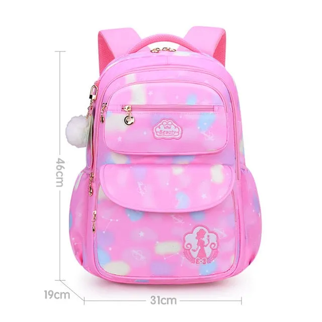 Girl Children Backpack School Bag Back Pack Pink For Kid Child Teenage Schoolbag Primary Kawaii Cute Waterproof Little Class Kit