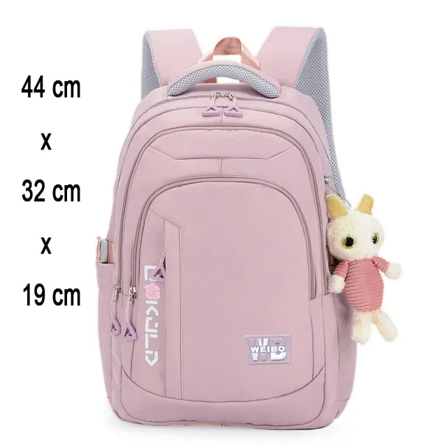 Girl Children Backpack School Bag Back Pack Pink For Kid Child Teenage Schoolbag Primary Kawaii Cute Waterproof Little Class Kit