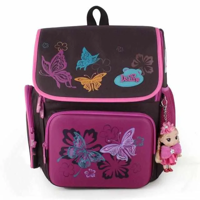 Girls Cartoon School Bags - Orthopedic Children Backpack